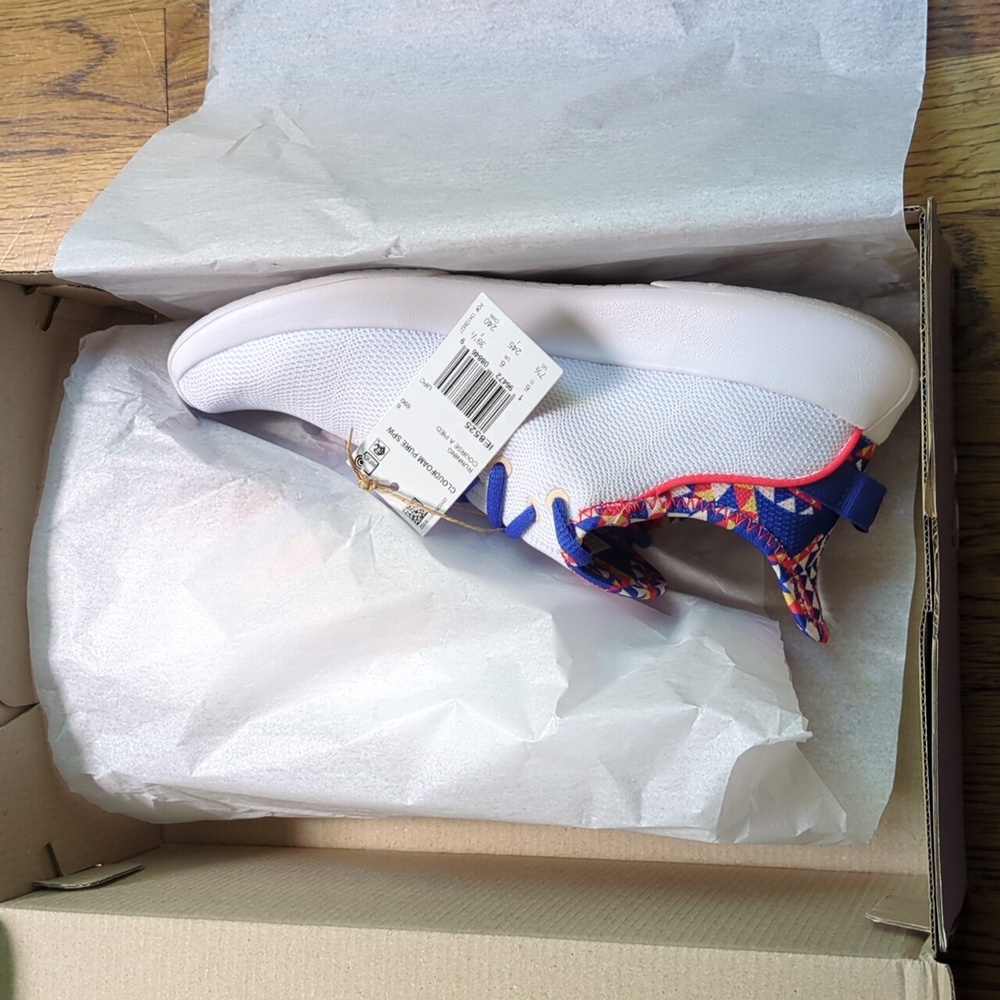 NIB FARM Rio Cloudfoam Pure SPW Shoe Adidas Collab Women's 7.5 Abstract Print - Picture 11 of 16